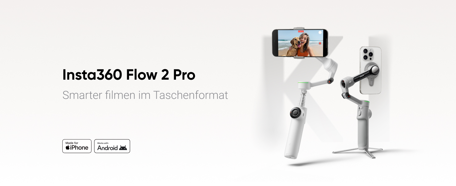 Insta360 Flow 2 Pro Creator-Bundle Weiß – Erster KI-Smartphone
